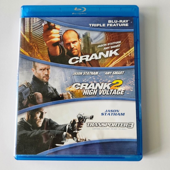 Other - Crank + Crank 2 High Voltage + Transporter 3 Blu-ray Triple Feature Disc Statham